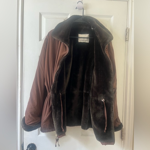 London Fog Chocolate Brown Utility Jacket - Picture 3 of 6